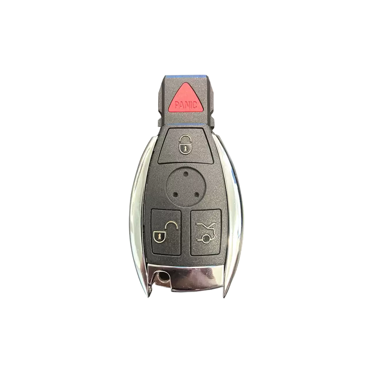 Mercedes-Benz 4-Button Chrome Smart Key Shell (Aftermarket) 1 Mercedes-Benz 4-Button Chrome Smart Key Shell (Aftermarket)