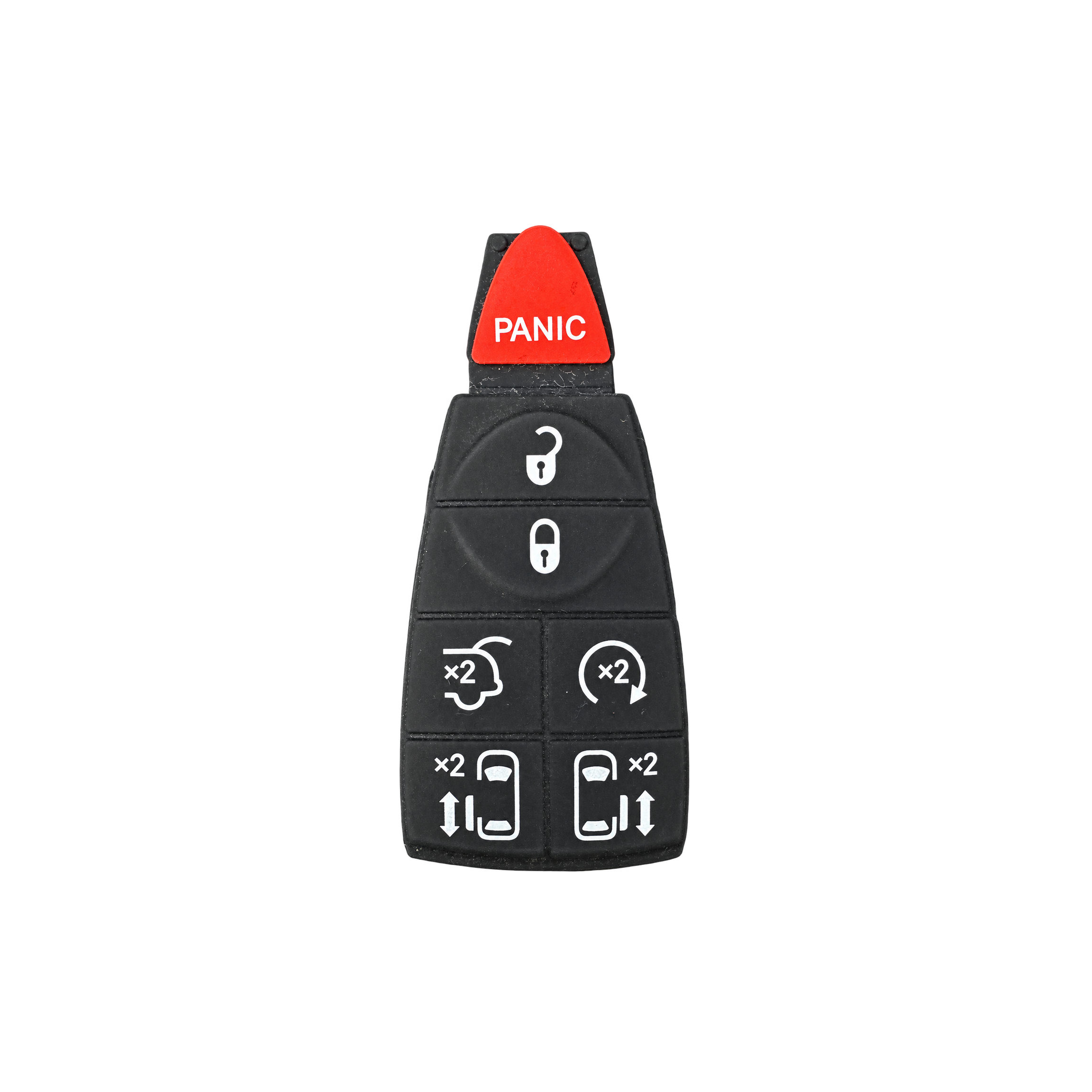 Chrysler Town & Country / Dodge Grand Caravan 7-Button Fobik Rubber Button Pad - Hatch / Remote Start / Sliding Doors - New Aftermarket 1 Chrysler Town & Country / Dodge Grand Caravan 7-Button Fobik Rubber Button Pad - Hatch / Remote Start / Sliding Doors - New Aftermarket